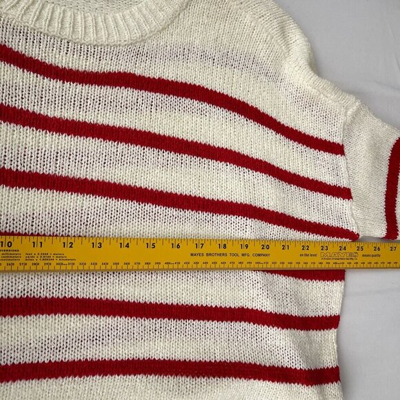 C & C California Striped Long Sleeve Relaxed Knit Sweater Hi-Low Hem Women XL - Picture 7 of 10